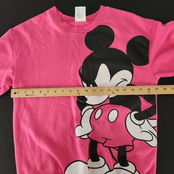 Disney Minnie Mouse Pullover Sweatshirt Pink Juniors Size Medium 7-9 Soft EUC - Picture 10 of 13
